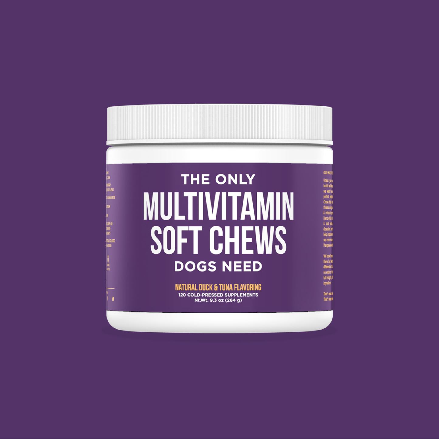 Natural Rapport - The Only Multivitamin Soft Chews Dogs Need: 120 count jar