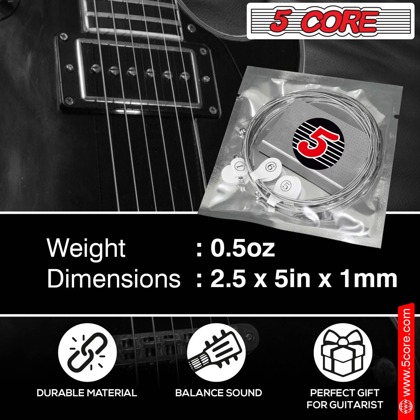 5 Core Inc. - 5Core Electric Guitar Strings Gauge w Deep Bright Tone