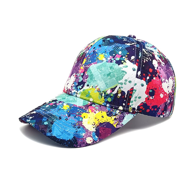 Spring And Summer Printing Sun-proof Trendy Hip Hop Painted Peaked Cap