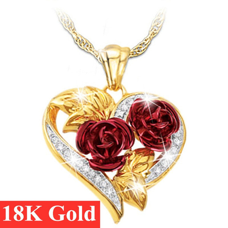 Fashion Personalized Rose Necklace Suit