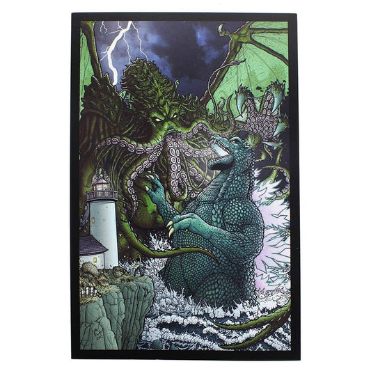 Toynk - Godzilla Versus Cthulhu 7" x 10.5" Art Print