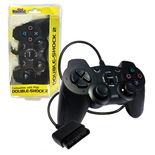 Old Skool - PS2 Controller Solid Black (Redesign): Black