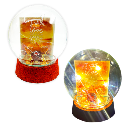 Novelty Closeout - Love Never Fails Light Up Glass Globe Keepsake- 6/Pack: CLOSEOUT PRICE