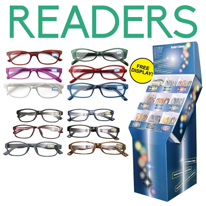 Deluxe Import Trading - 360pc Reading Glasses Display in Assorted Powers