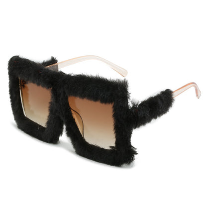 Plush Winter Women's Fashion Cats' Eye Sunglasses