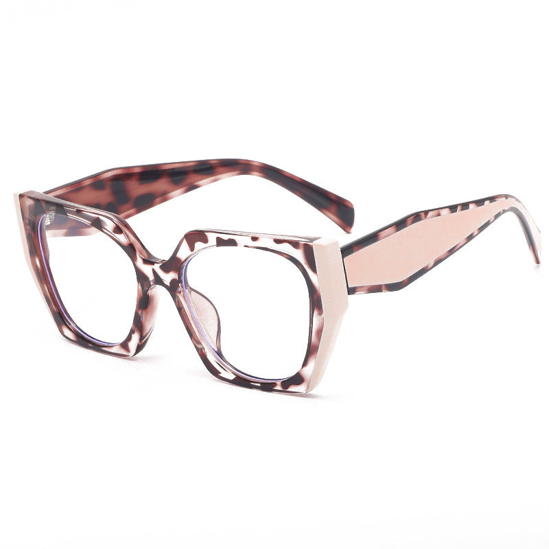 Women's Fashion Anti-blue Light Contrast Color Rectangular Frame Glasses