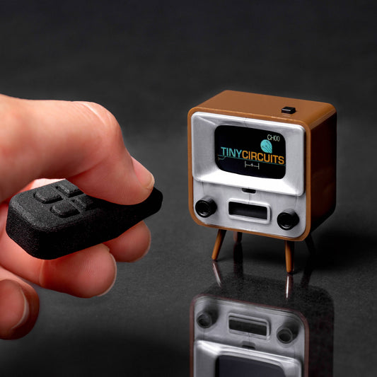TinyCircuits - TinyTV® 2 with Tiny Remote: Brown