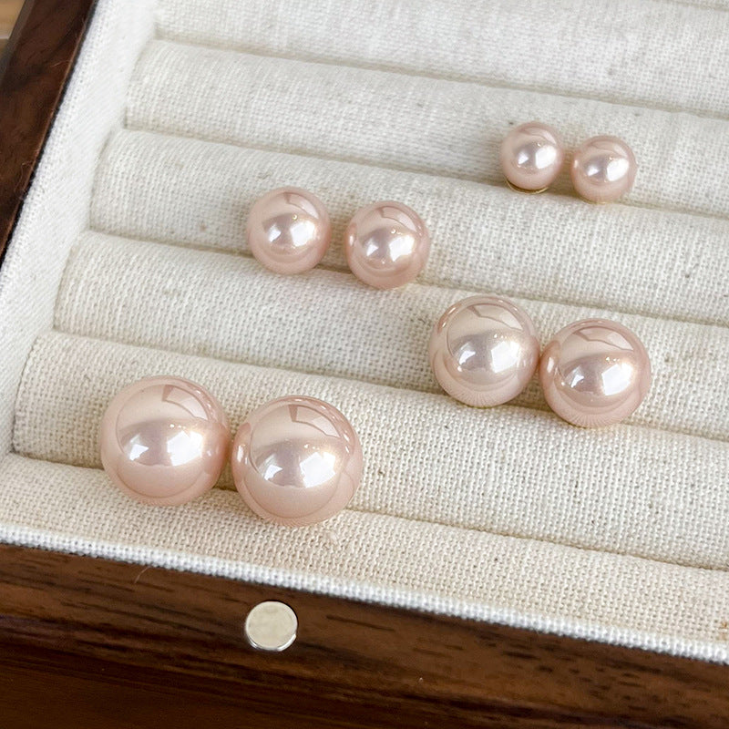 Simple And Light Luxury Fashion Champagne Pearl Earrings