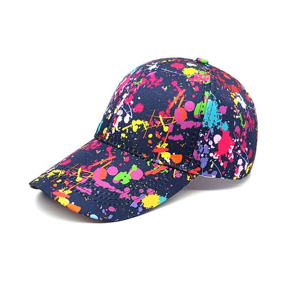 Spring And Summer Printing Sun-proof Trendy Hip Hop Painted Peaked Cap