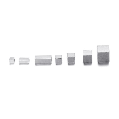 Stainless Steel Cube Interval Beads Loose Accessories