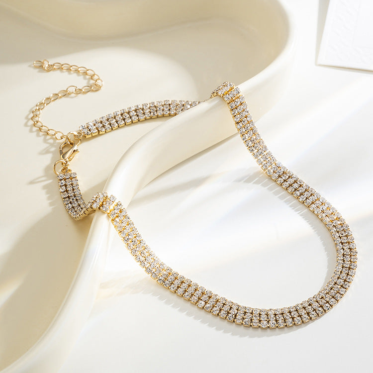 Women's Non-fading Clavicle Chain Full Diamond Necklace