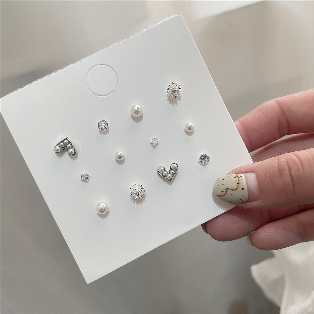 Women's Cute Sweet Sterling Silver Needle Stud Earrings