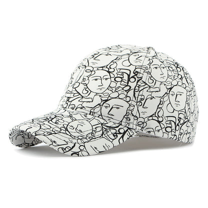 Graffiti Sunscreen Retro Peaked Cap