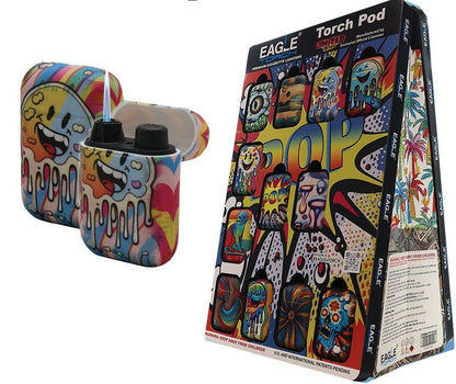 MFGRUS INC - Eagle Torch pod Pop lighters 24/ct display + 3 Free Bic Fav