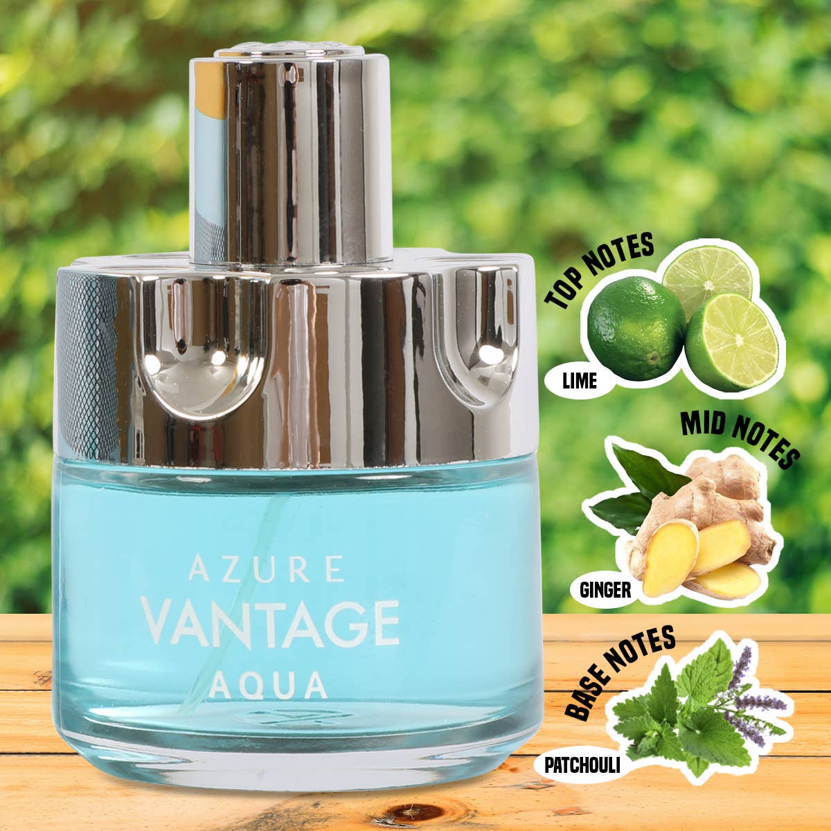 MYS Wholesale Inc - Azure Vantage Aqua Spray Cologne Eau De Parfum For Men