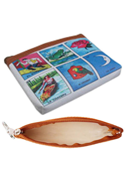 Cap Zone - La Loteria Portrait PU Leather Single Zip Coin Bag