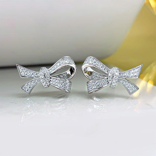 Bow Earrings Niche Design Fashion Personality Ear Stud