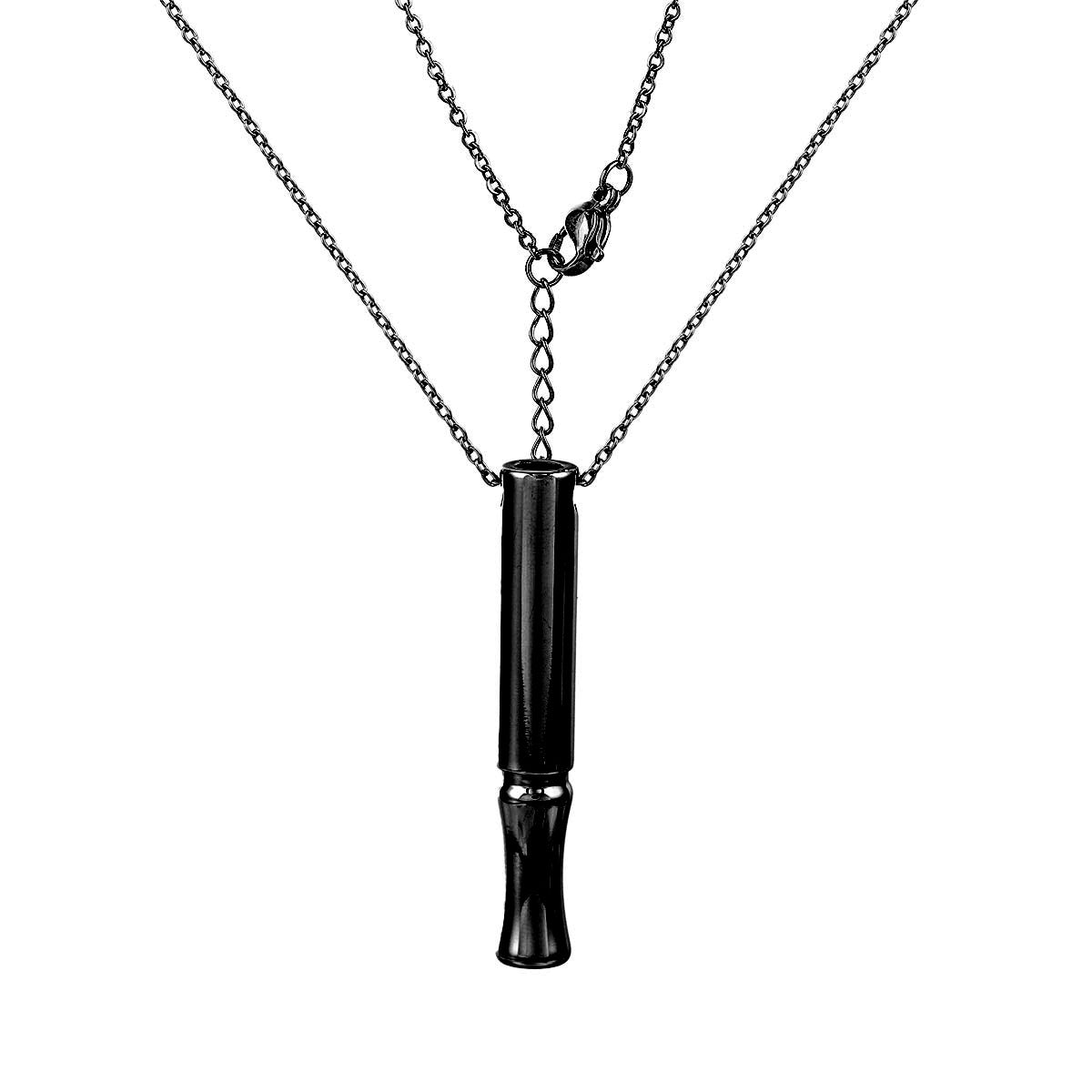 Stainless Steel Yoga Meditation Whistle Necklace