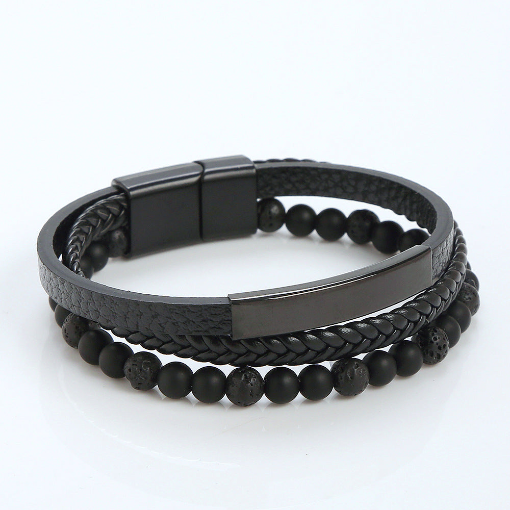 Men's Stainless Steel Bracelet Magnetic Buckle