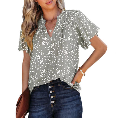 Women's Printed Fashion Short-sleeved Top