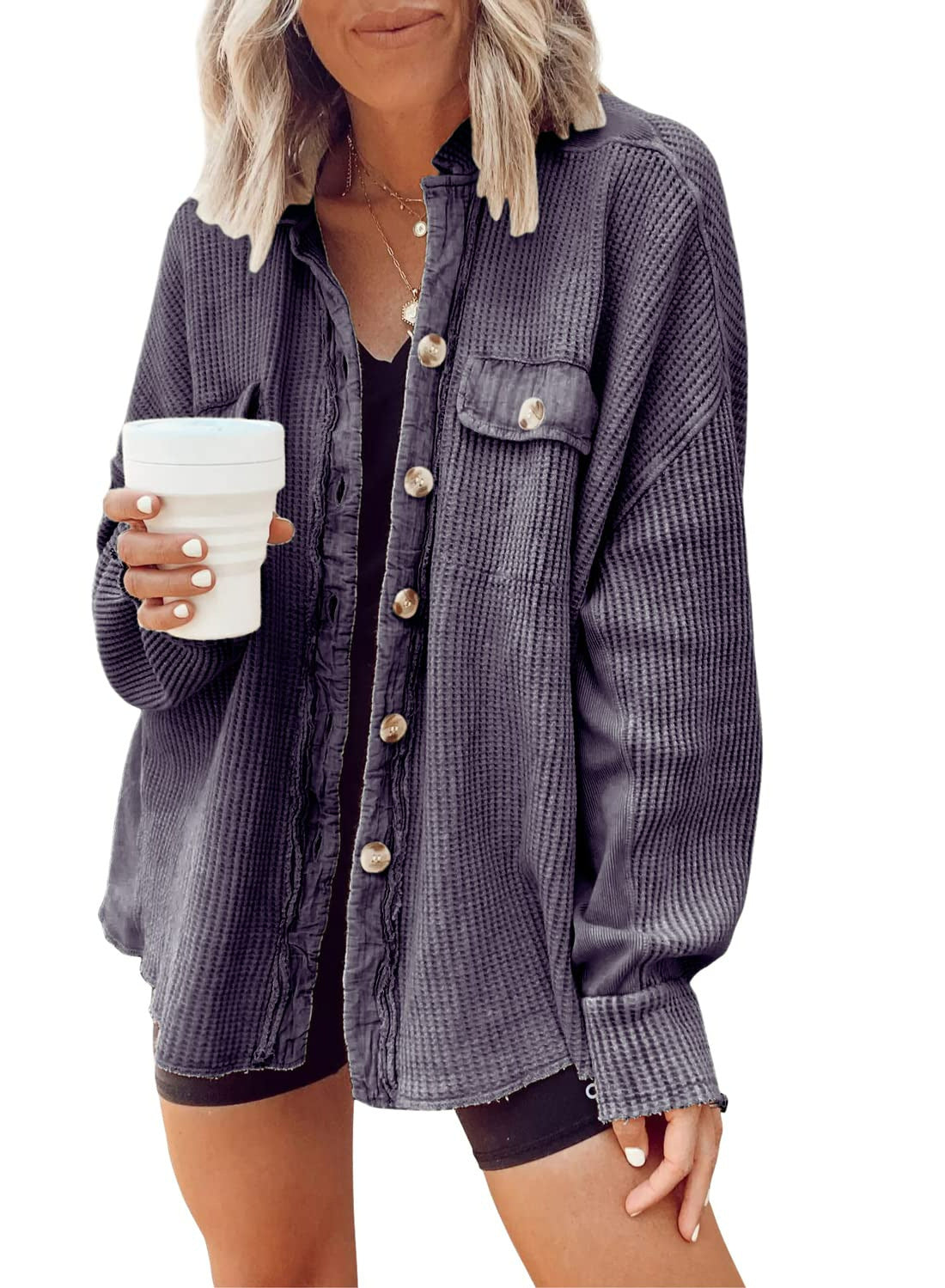 Women's Patchwork Irregular Shirt Jacket