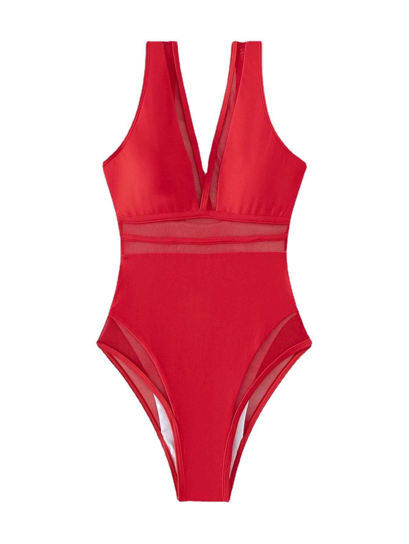 Women's Fashion Pure Color Slimming One-piece Swimsuit