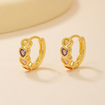 Women's Fashion Color Zircon Earrings