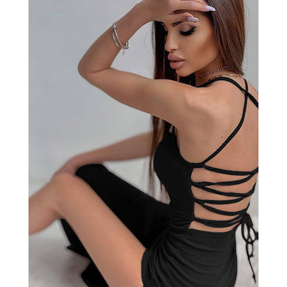 Women's Dress Strap Backless Tight