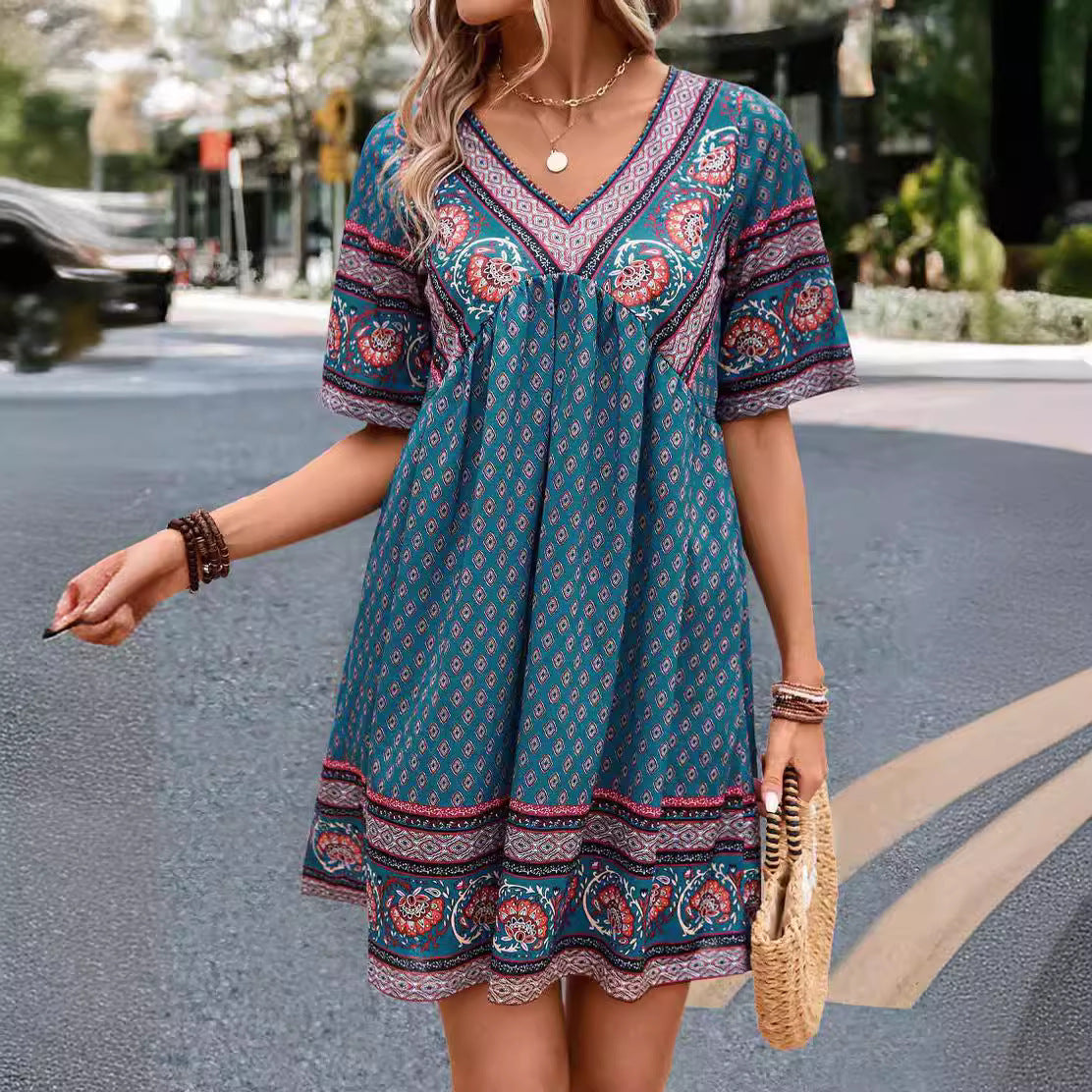 Women's Temperament Leisure Holiday Ethnic Style Dress