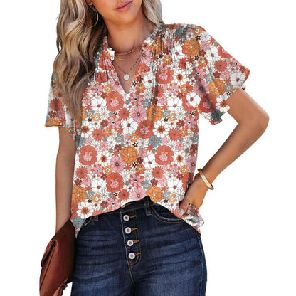 Women's Printed Fashion Short-sleeved Top