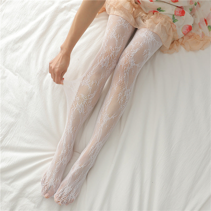 Fishnet Stockings HANAFUJI Stockings Thin Black Silk Pantyhose