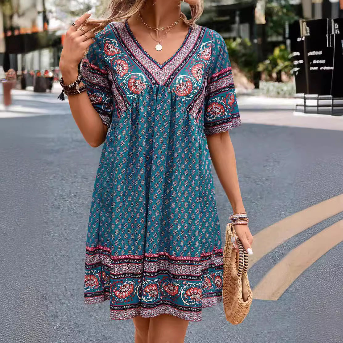 Women's Temperament Leisure Holiday Ethnic Style Dress