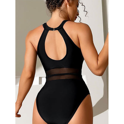 Fashion Backless Women's Swimsuit Suit Mesh