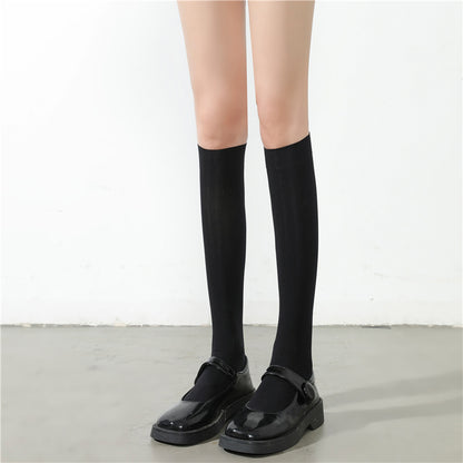 Solid Color Velvet Over Knee Socks JK Accessories