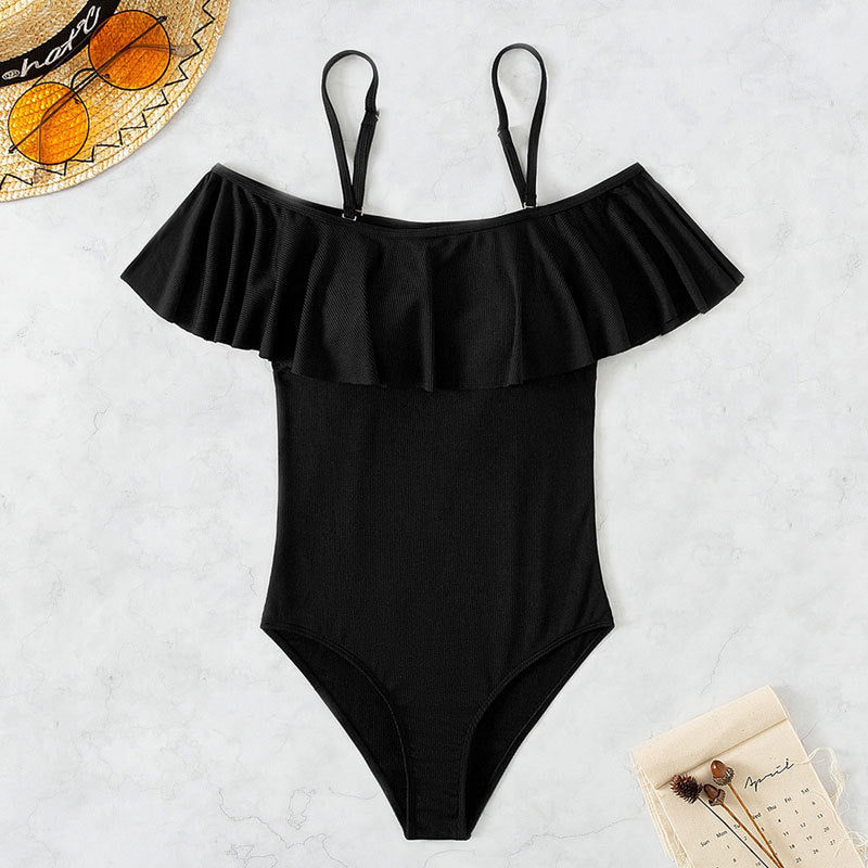 One-piece One-piece Bikini Ruffled Spaghetti Straps Women