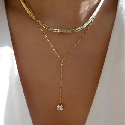 Women's Simple Metal Multi-layer Necklace