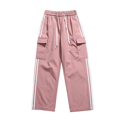 Thin Pocket Casual Straight-leg Loose Cargo Pants