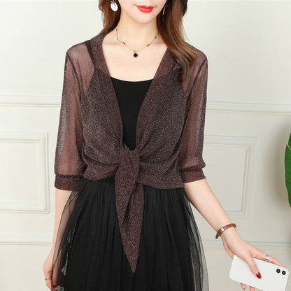 Women's Fashionable Elegant Lace Waistcoat Western Style Sun Protection Clothing