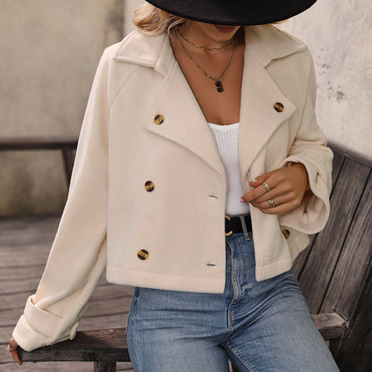 Women's Fashion Solid Color Short Jacket Top