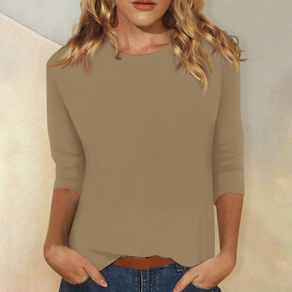 Women's Top Round Neck 34 Sleeves