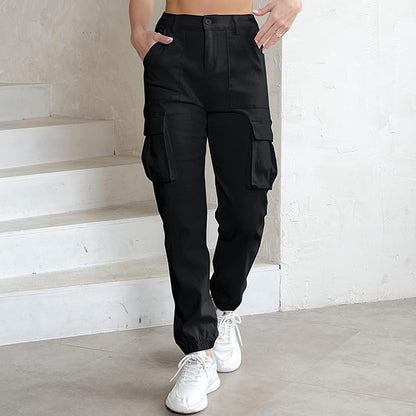 European And American Style Women Casual High Waist Jogging Overalls