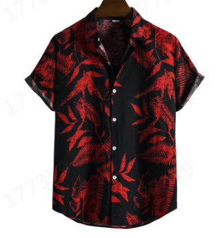 Plus Size Men's Fashion 3D Digital Printing Top