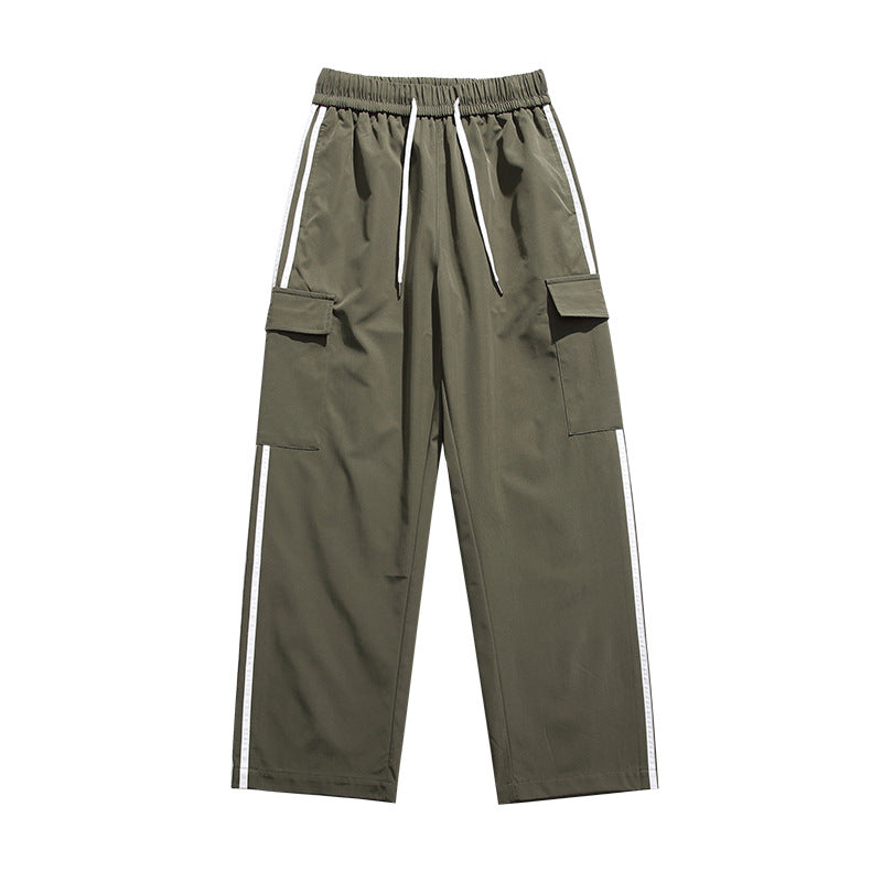 Thin Pocket Casual Straight-leg Loose Cargo Pants