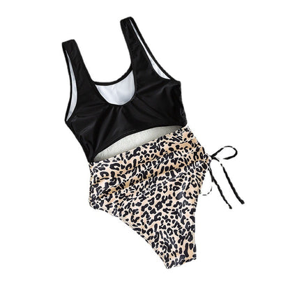 Bikini Leopard-print One-piece Swimming Suit Women