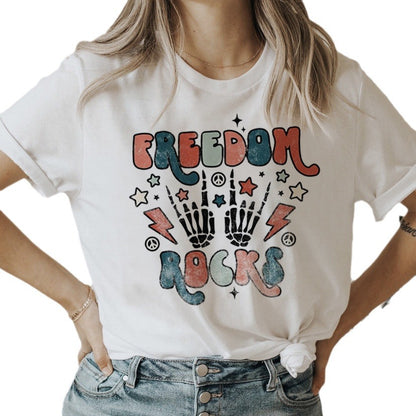 Sweet Cute Letters T-shirt Loose Round Neck