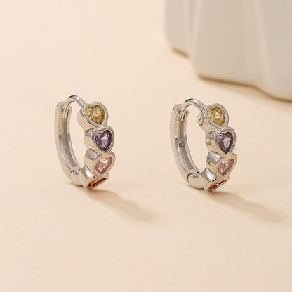 Women's Fashion Color Zircon Earrings