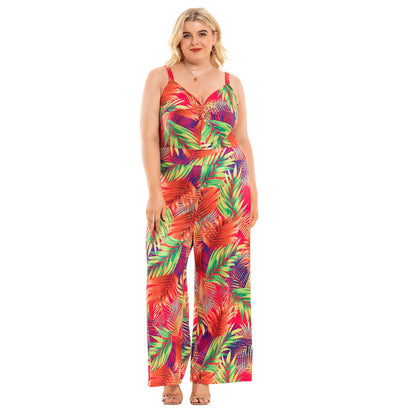 Women's Fashion Suspenders Wide Leg Jumpsuit