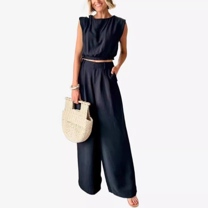 Top Pocket Trousers Suit Women's Fashion