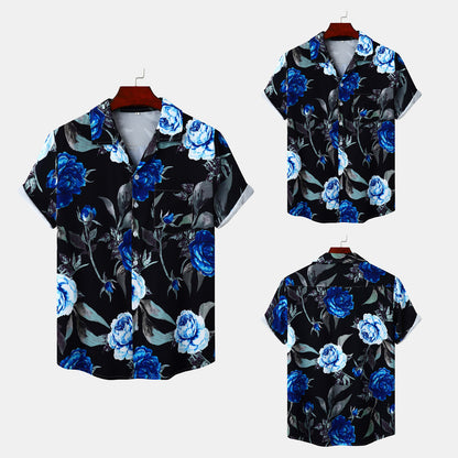 Plus Size Men's Fashion 3D Digital Printing Top