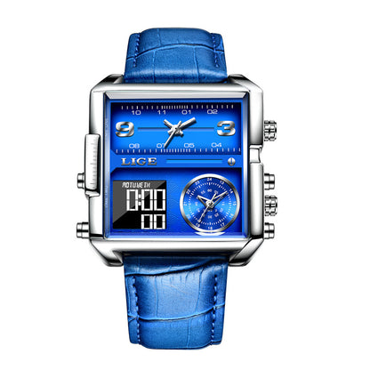 Electronic Quartz Double Display Watch